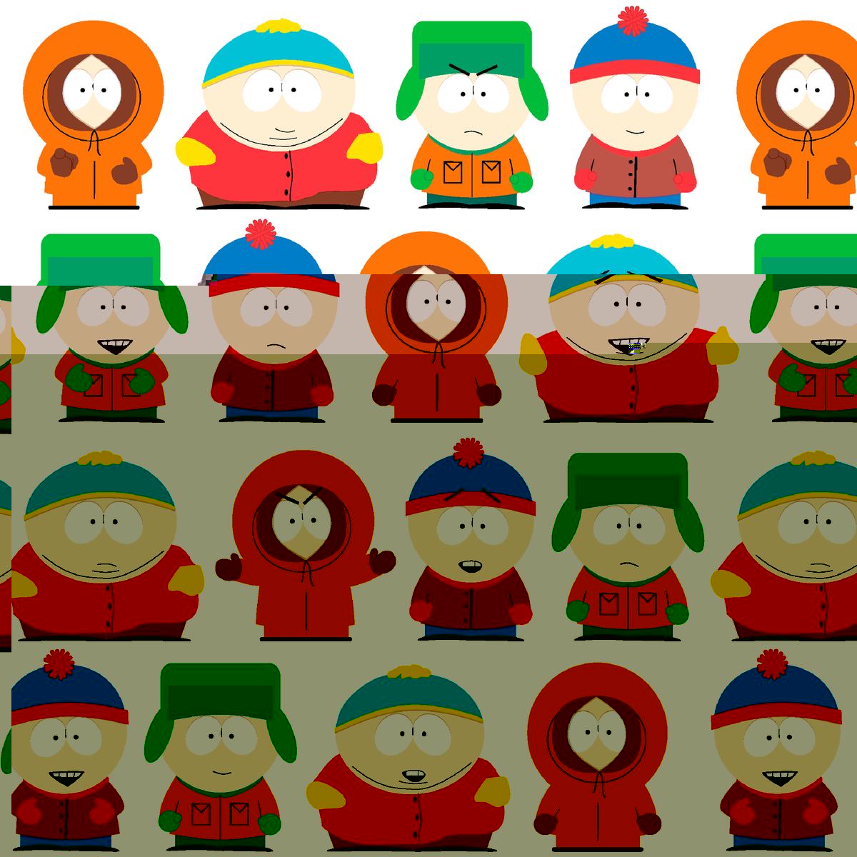 Comedy Central South Park – Mountain Town Kids – Colorful Character Fabric