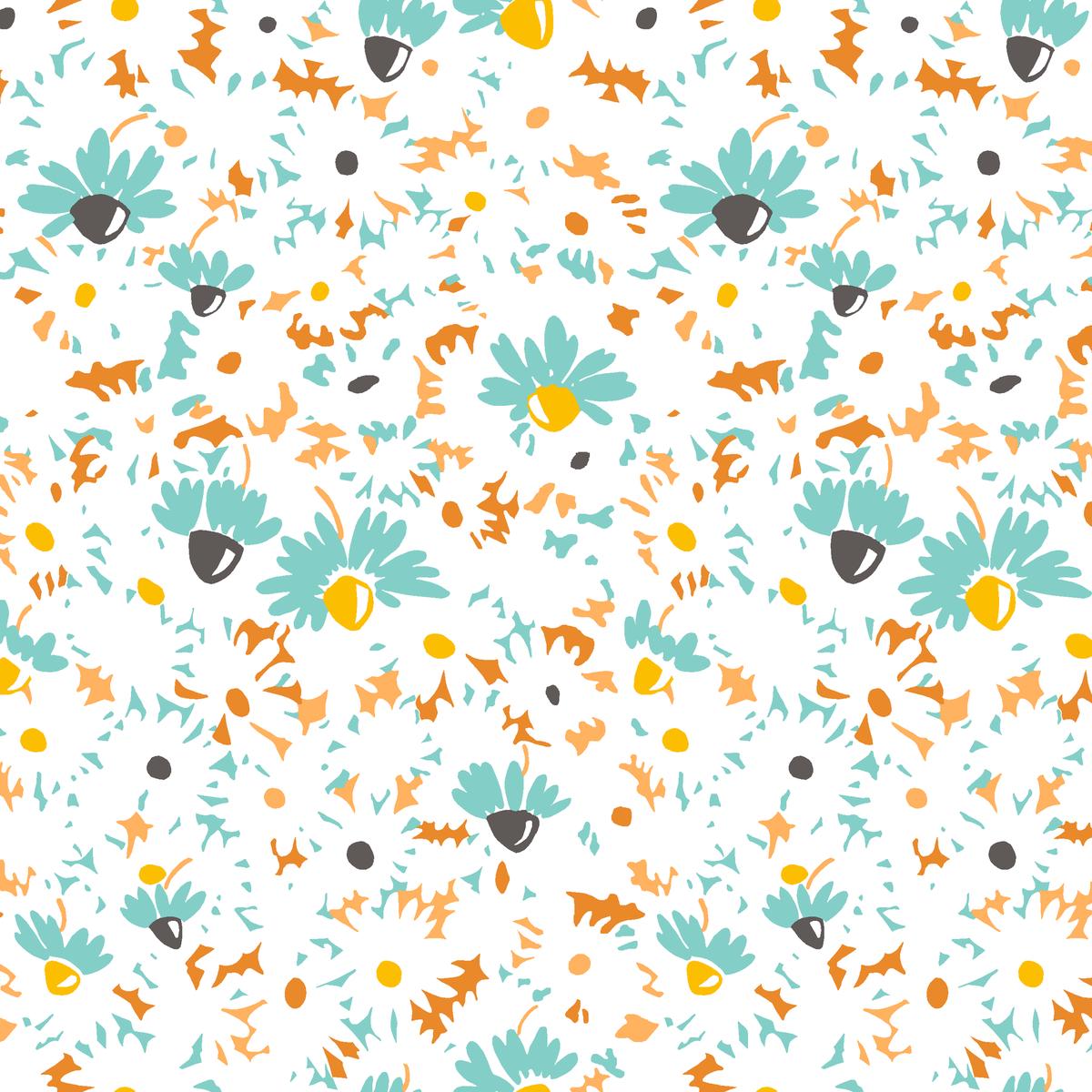 Daisy Carnival – Aqua Floral Fabric