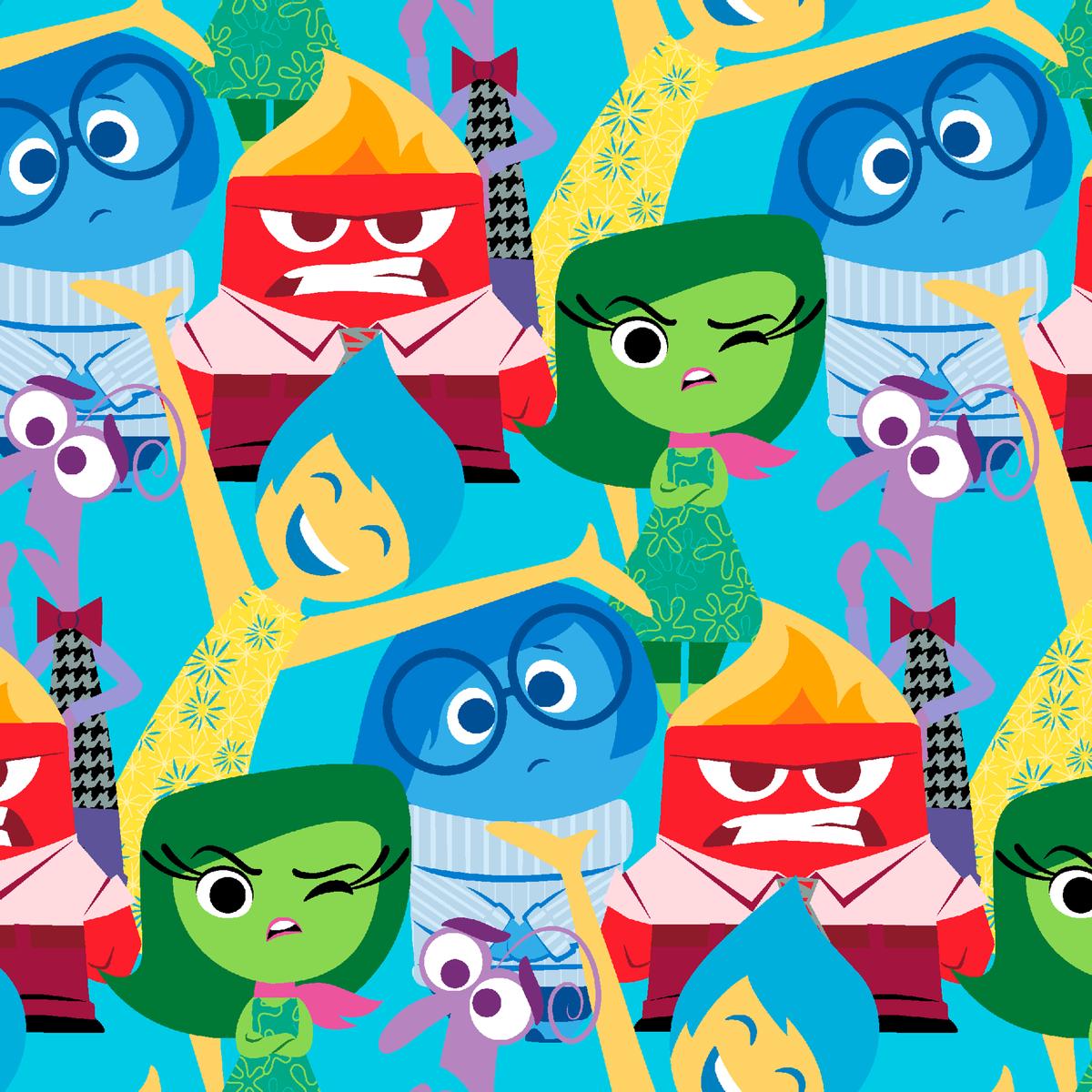Disney and Pixar’s Inside Out Blue Emotions Fabric