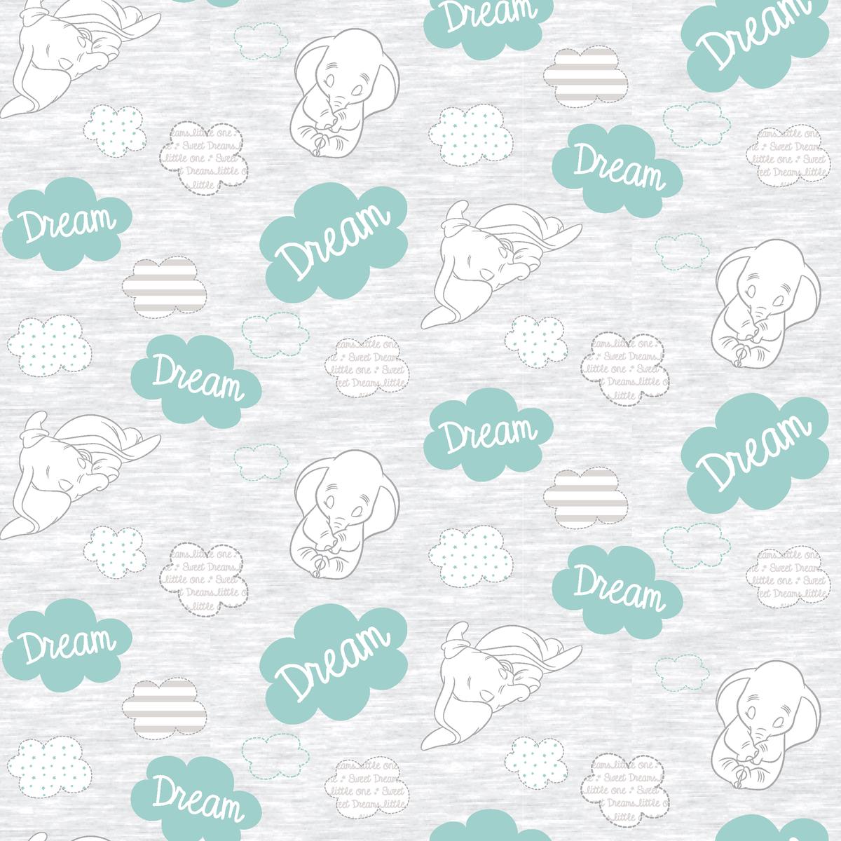 Disney Dumbo Dreamy Clouds Nursery Pattern Fabric