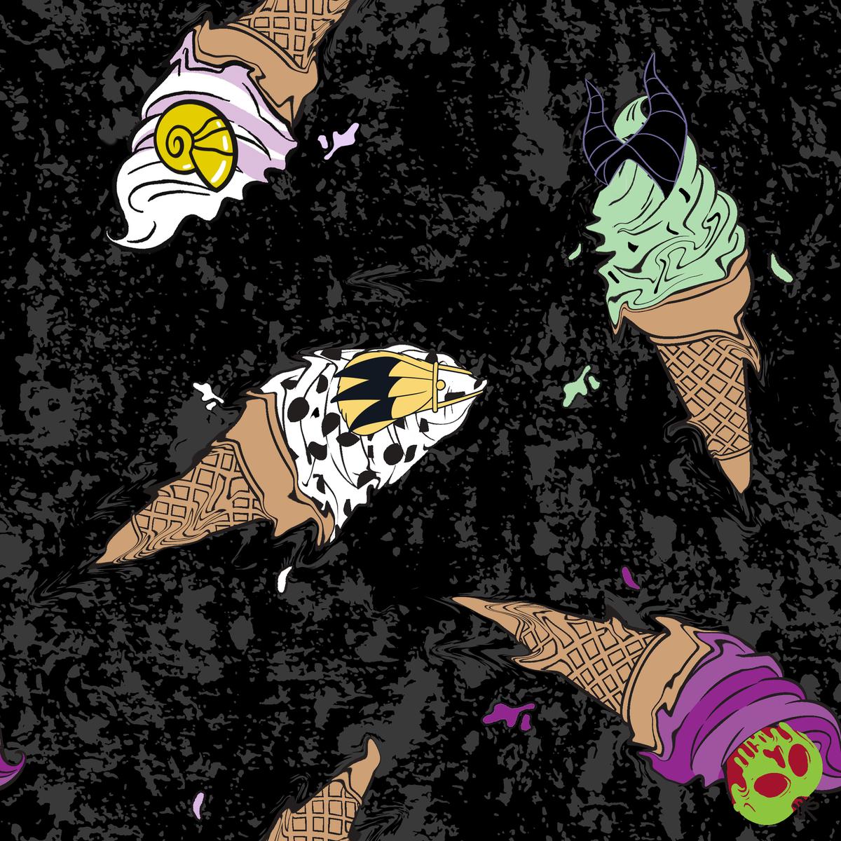 Disney Villain Ice Cream Cones Fabric