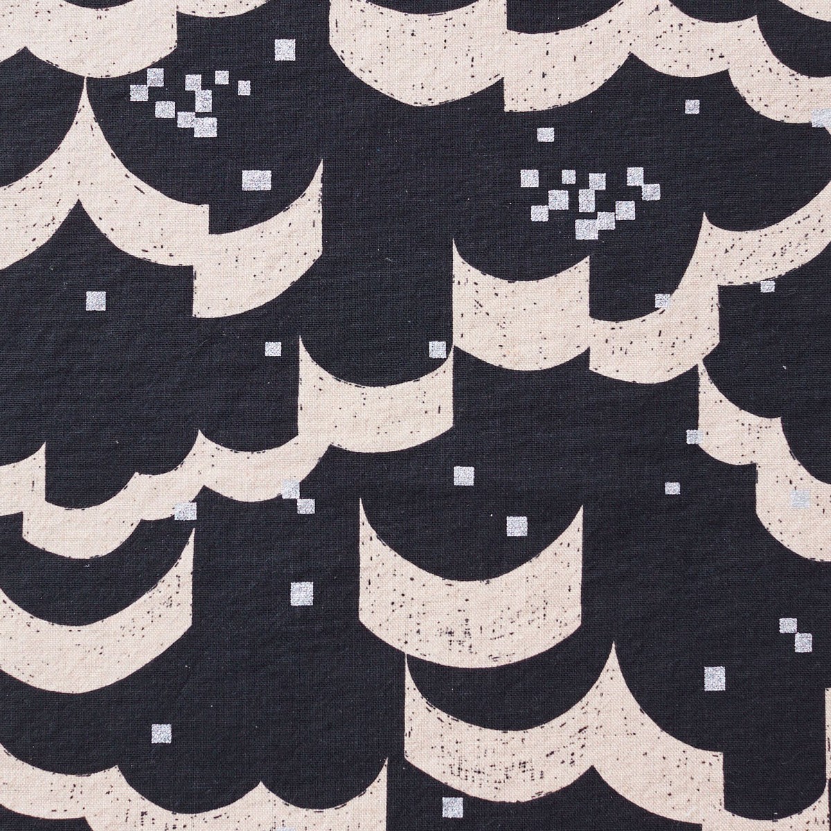echino Float Cotton Linen Canvas - Black x Beige EKX-98120-21