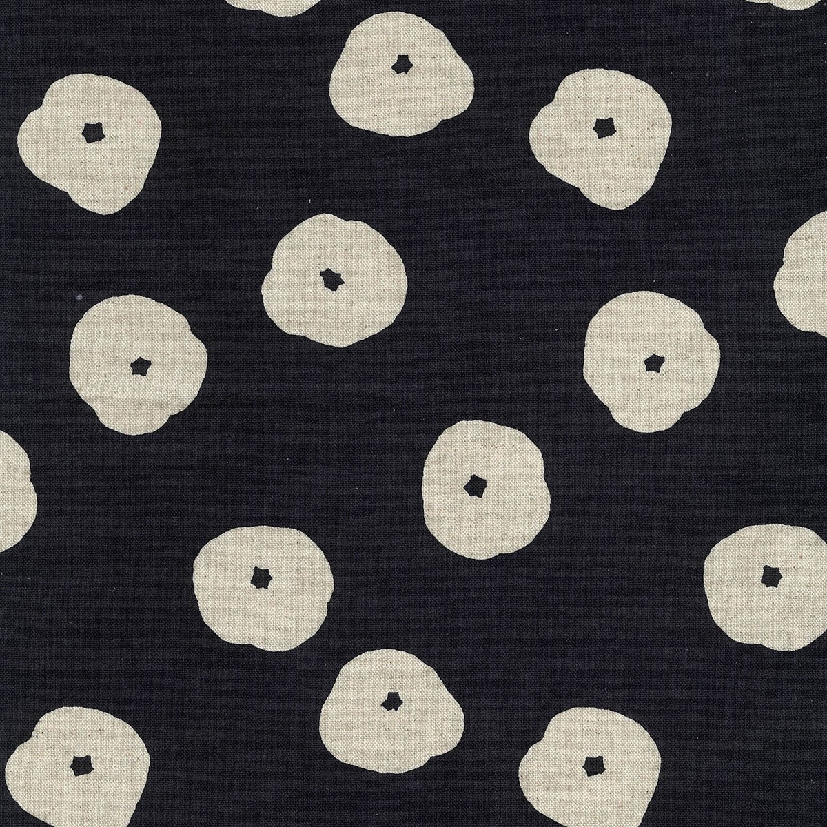 Echino Fluff Cotton Linen Canvas – Black
