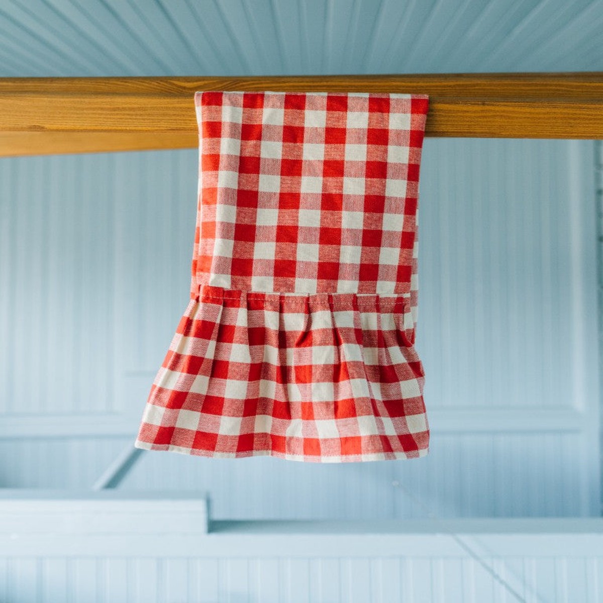 Ember Ruffled Gingham Dish Towel [Online Only]