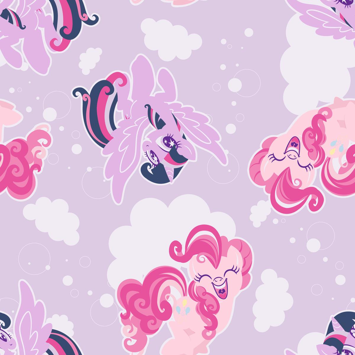Hasbro My Little Pony Playful Ponies in Pink Clouds Fabric