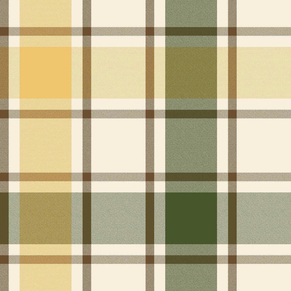 John Deere Prairie Yellow and Green Plaid Fabric