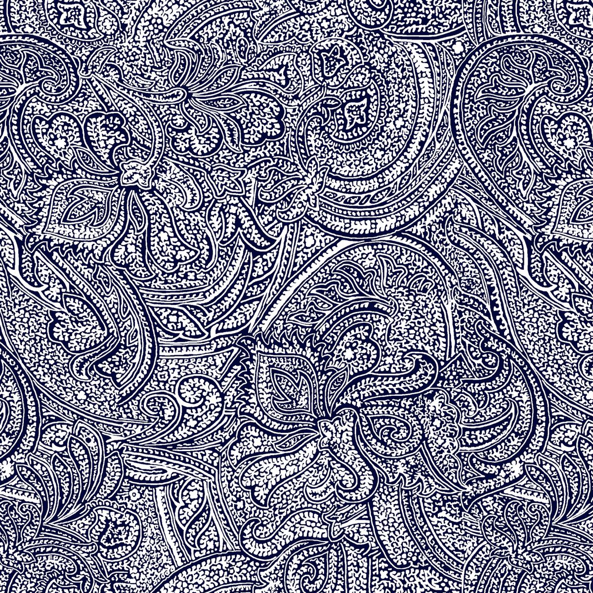 Kashmir Dreams – Navy Paisley Fabric