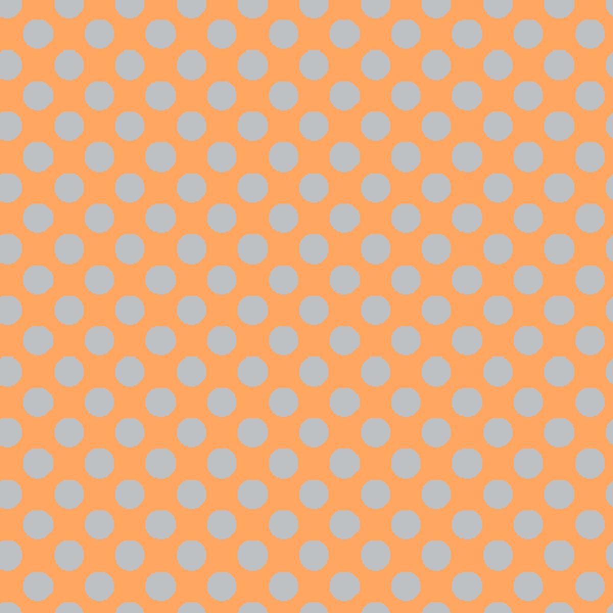 Mini Dots on Orange & Gray Fabric