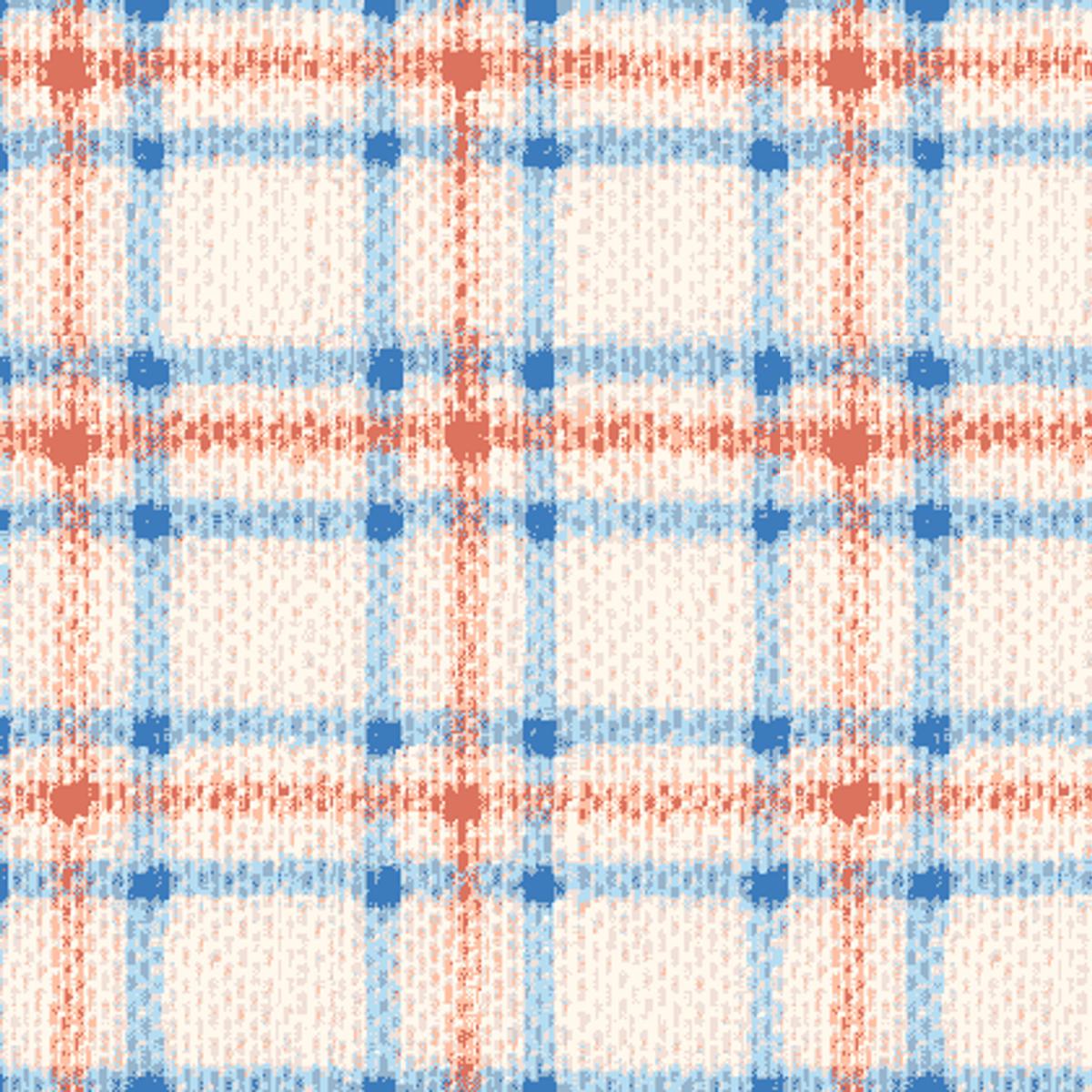 Raggedy Ann and Andy Micro Plaid Blue Red Fabric