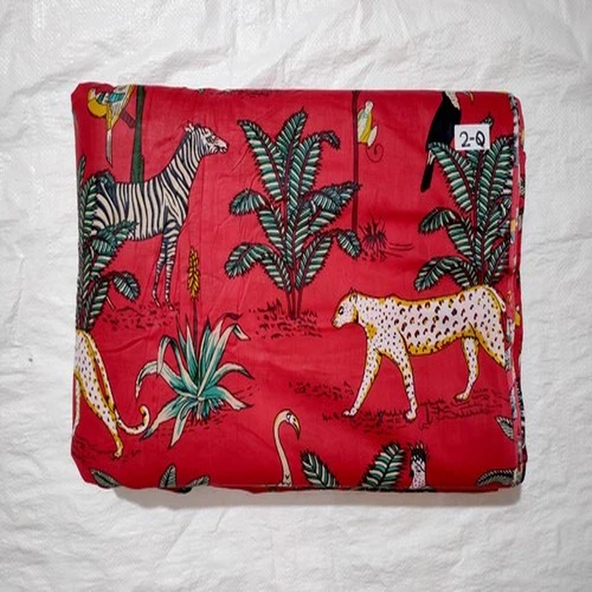 RED Forest Print Indian Cotton Fabric Dressmaking Sewing Running Fabric 10 Yards