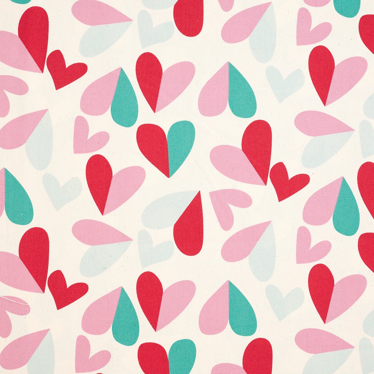 Retro Charm Heart Cotton Oxford – White YKA-36010-3