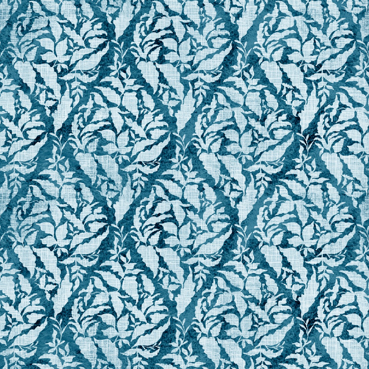 Susan Winget – Midnight Foliage – Blue Damask Fabric