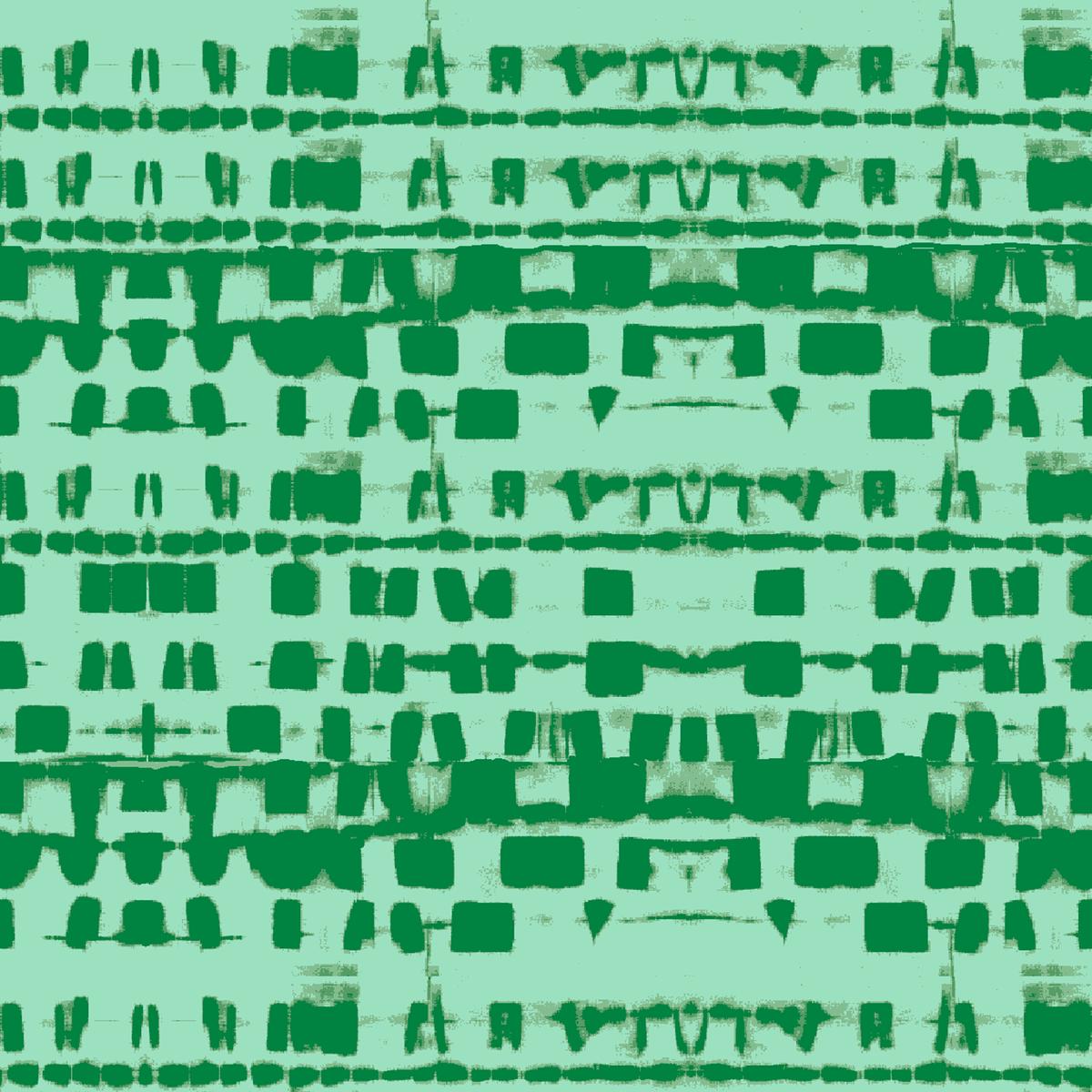 Tribal Party on Green Fabric