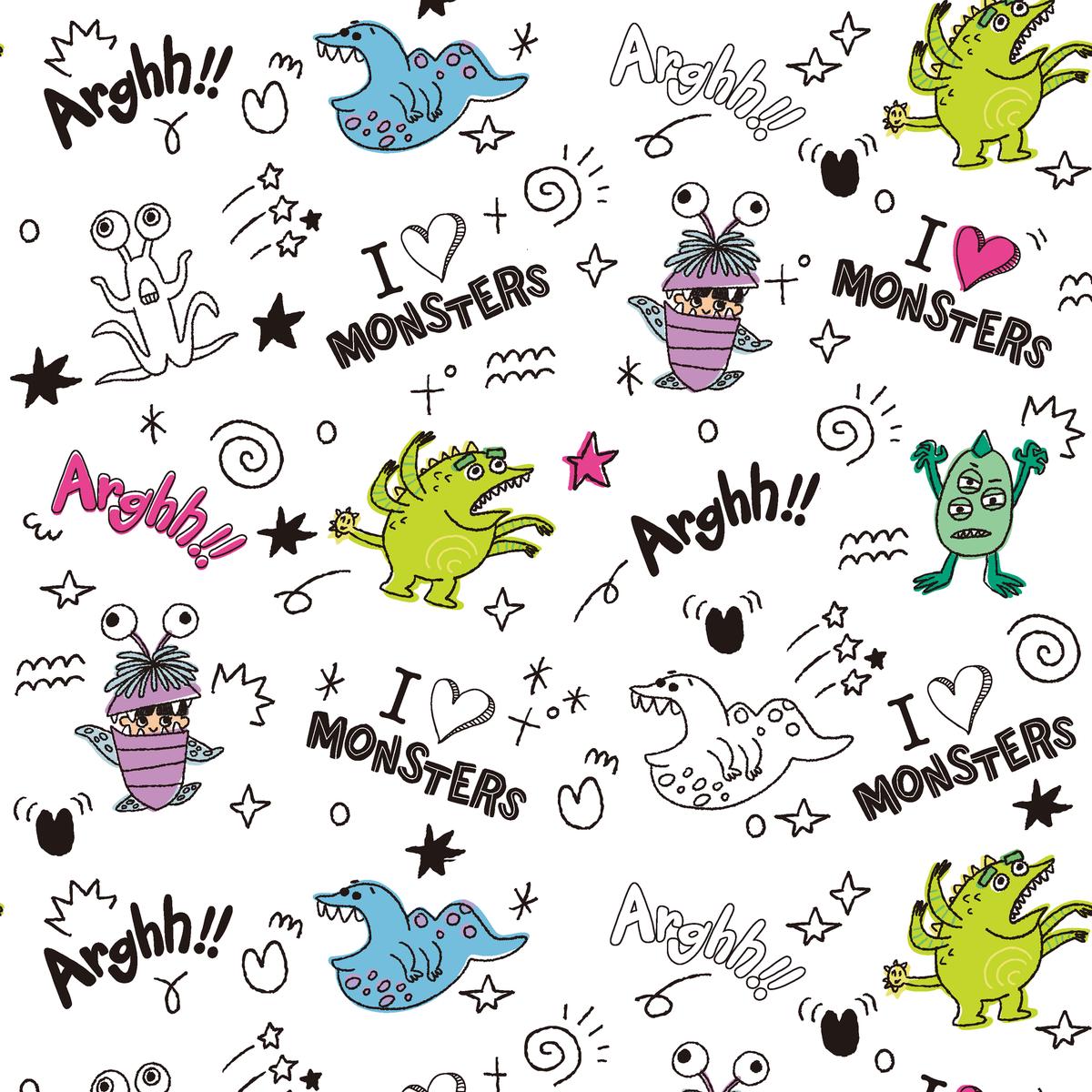 Disney and Pixar’s Monsters, Inc. Cute Creatures Fabric