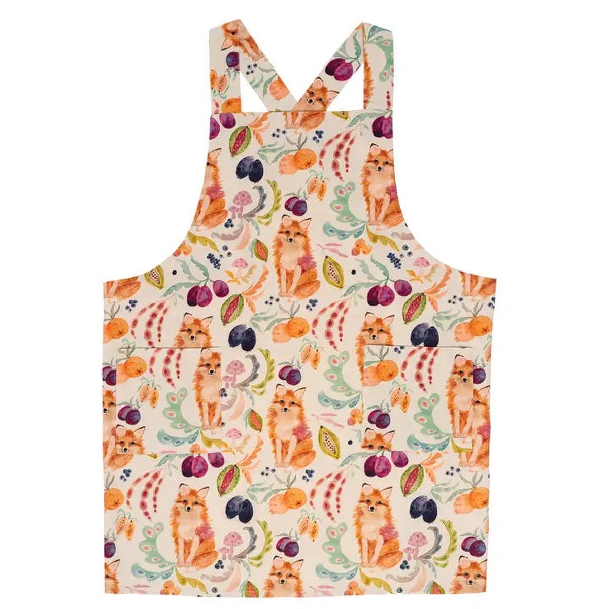Fox in the Orchard, Leaf, Smock Apron