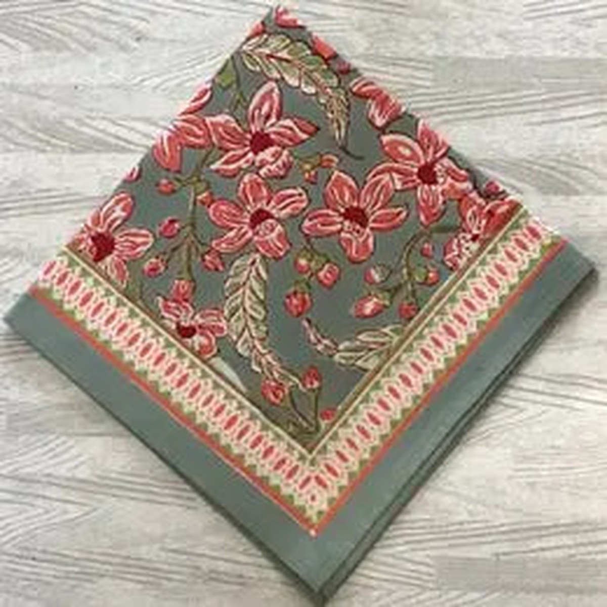Frangipani Green Rose Napkin
