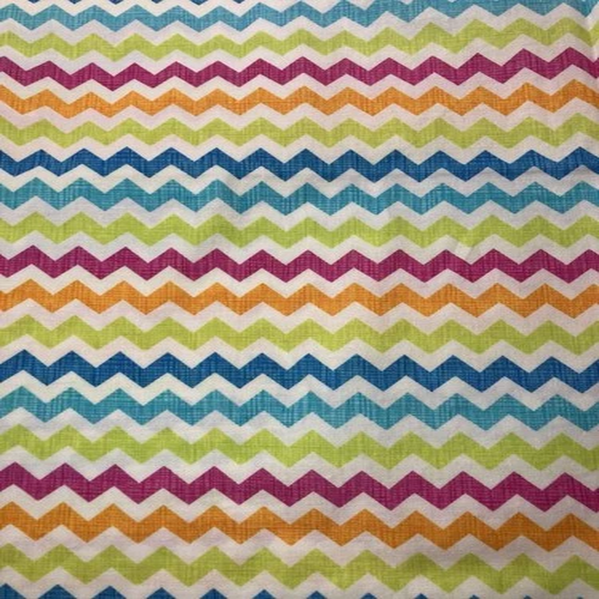 Multicolor Zigzag Chevron 100% Cotton quilt Craft Fabric 3/4 Yard Remnant