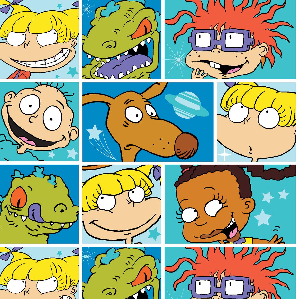 Nickelodeon Rugrats – Tommy and Friends – Character Grid Fabric