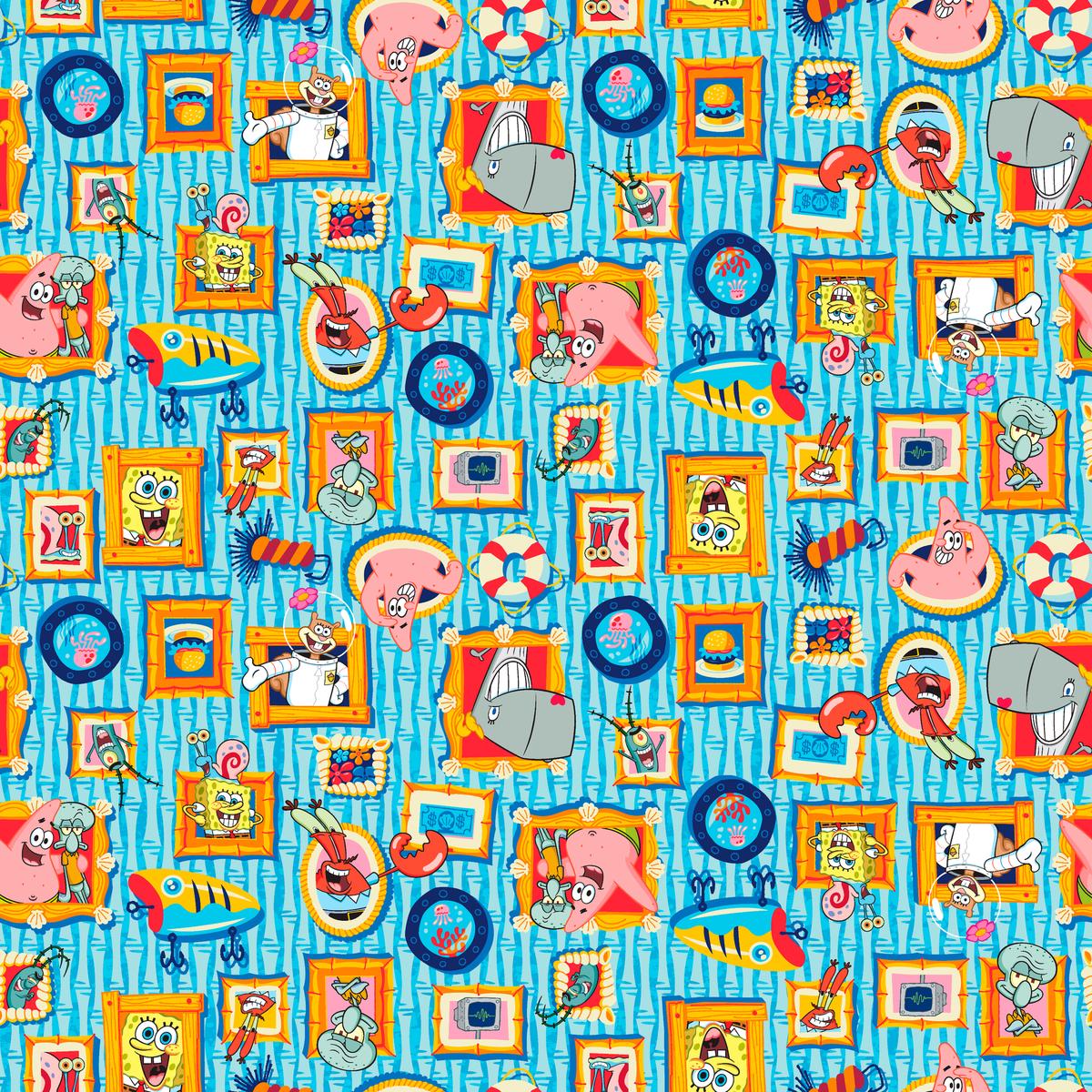Nickelodeon SpongeBob SquarePants Family Portraits Fabric