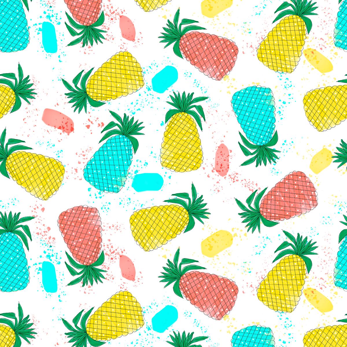 Pineapple Splash – Colorful Fruit Fabric