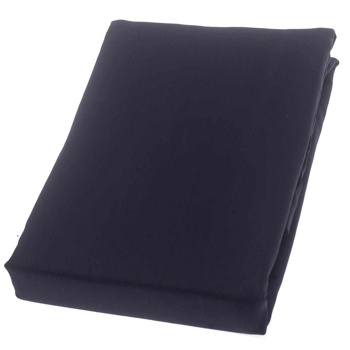 Double Bed Sheet Satin Navy Blue 96X102″ Dyed