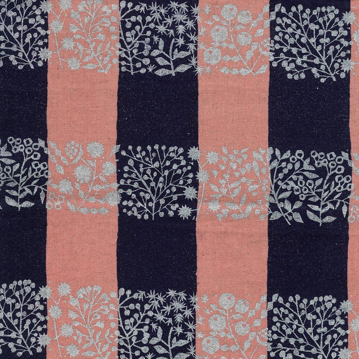 echino Lattice Cotton Linen Canvas – Pink x Black EKX-98090-91