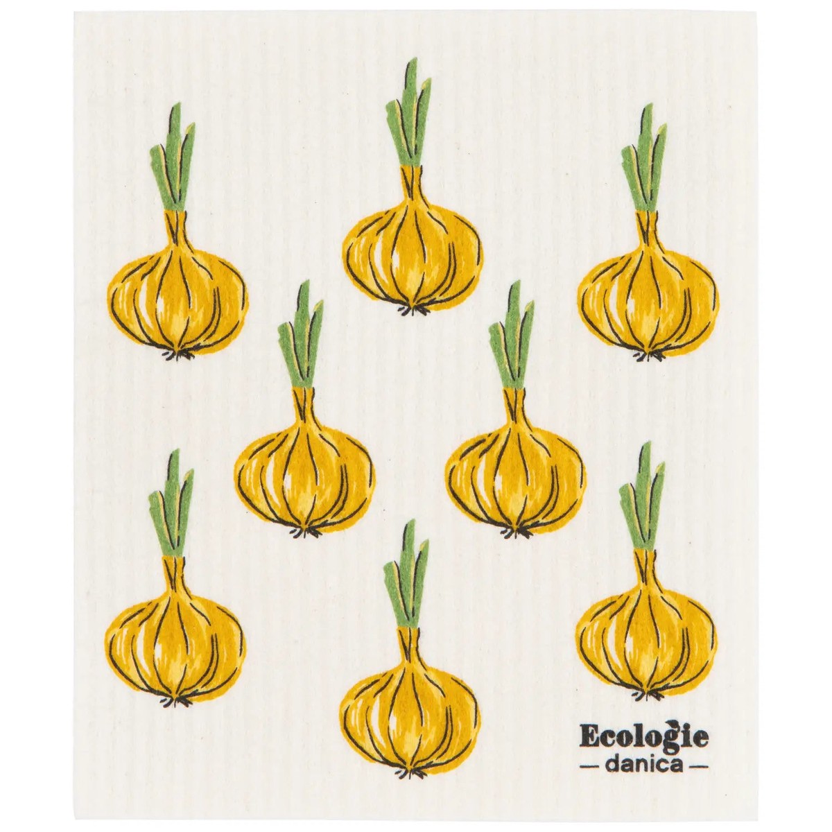 Veggie Stand Onions Swedish Dishcloth