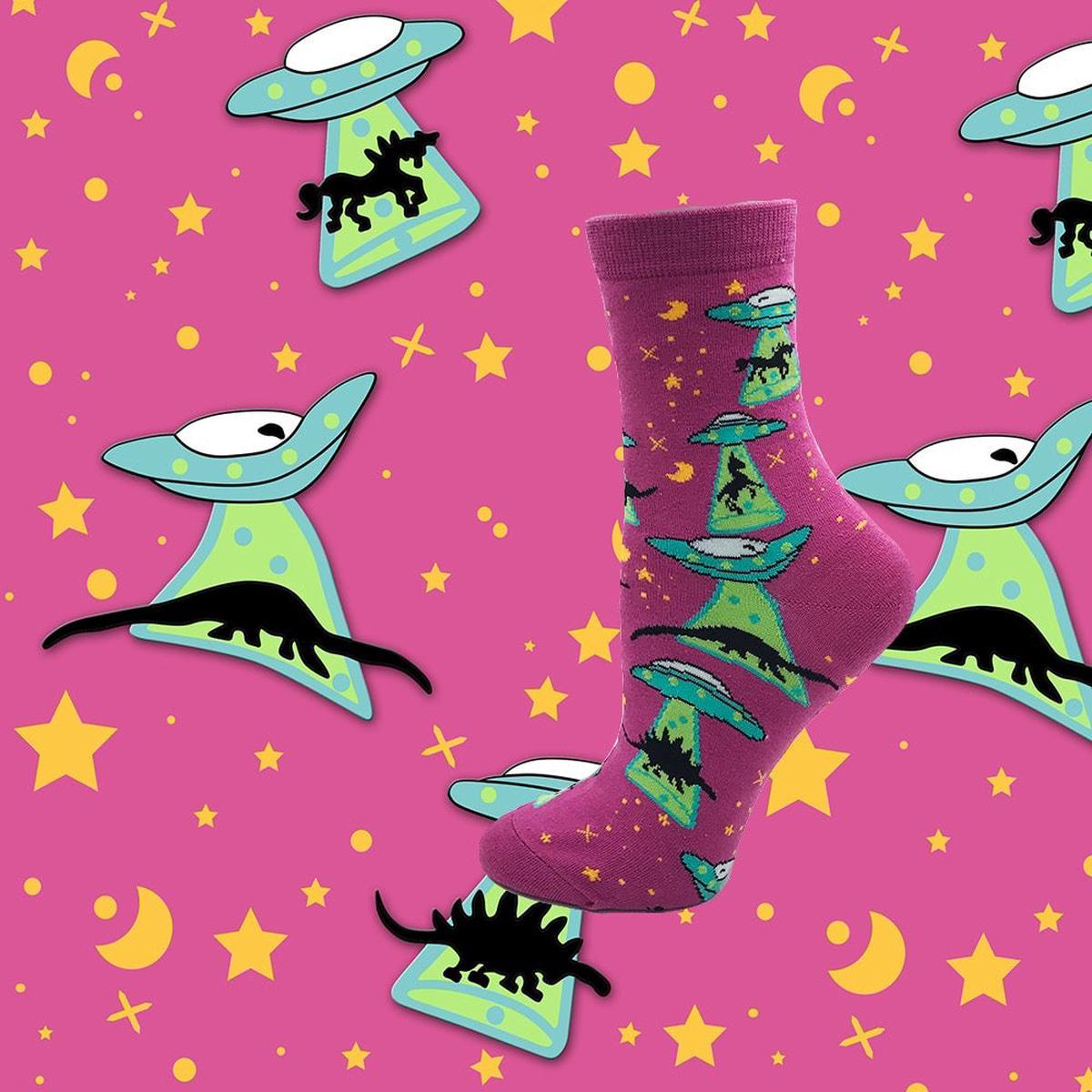 Chaussettes Space Invaders Dinos Licornes