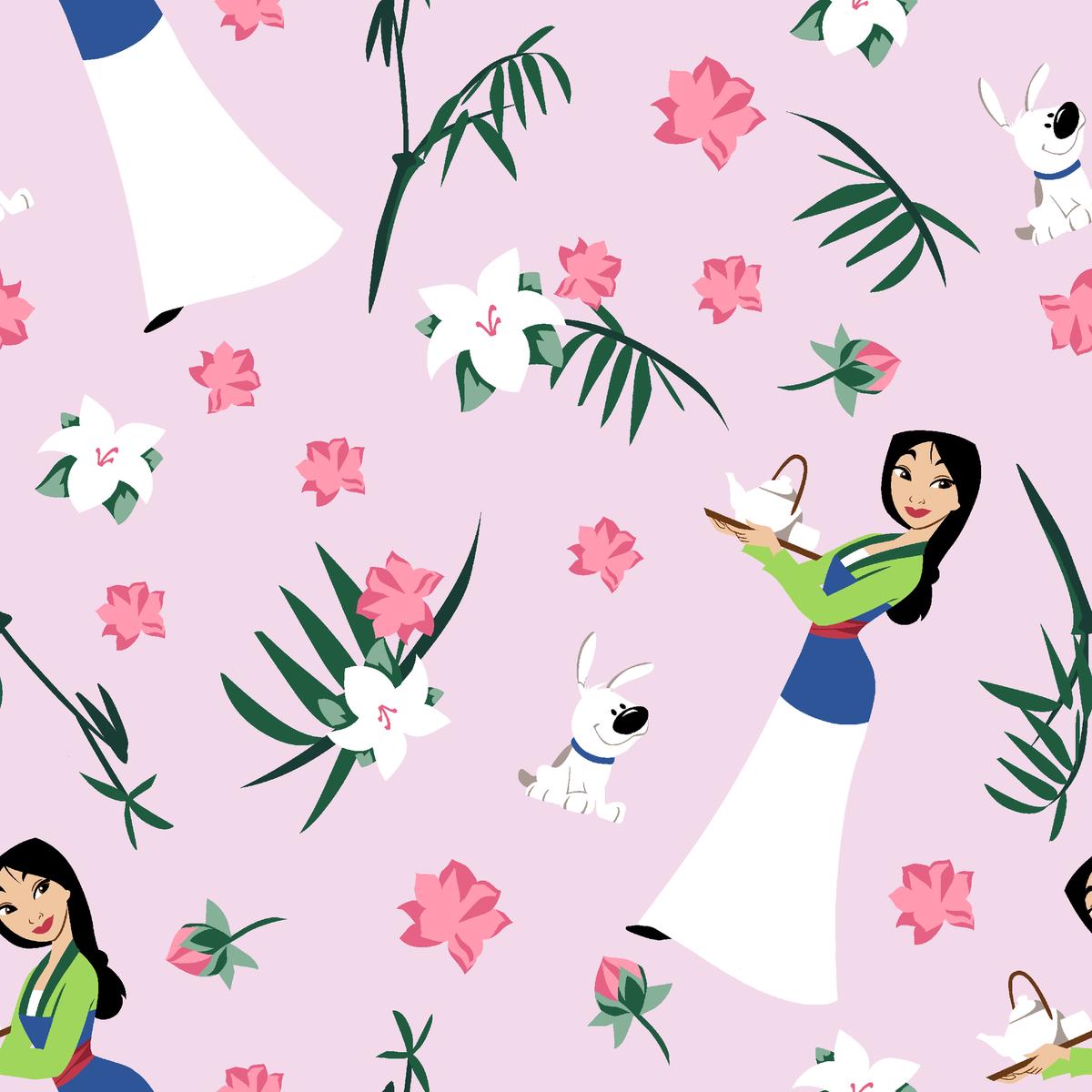 Disney Mulan Tea Party Fabric