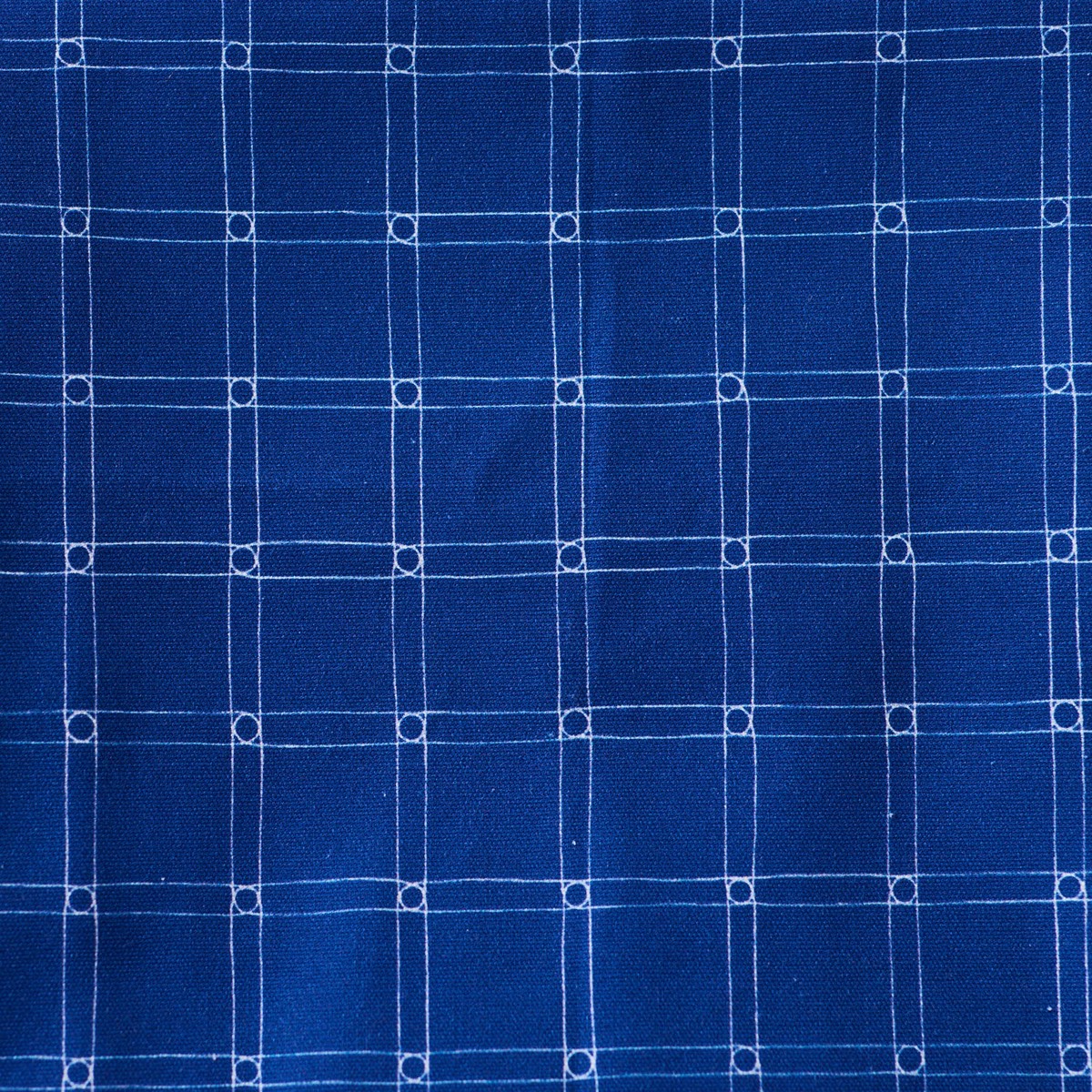MUDDY WORKS Check Organic Cotton Oxford – Navy EKX-141-1