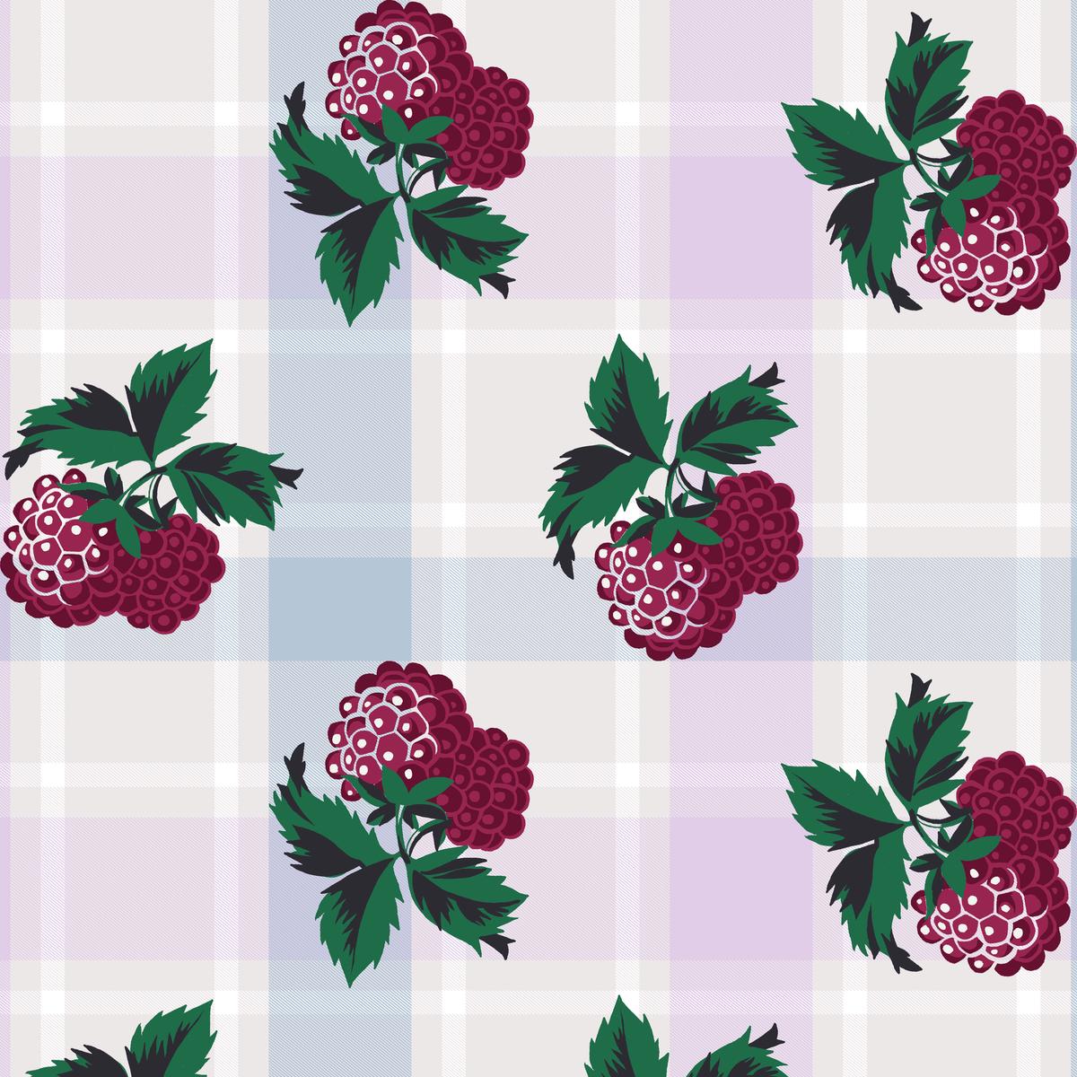 Plaid Berry Bush – Classic Fruit Fabric