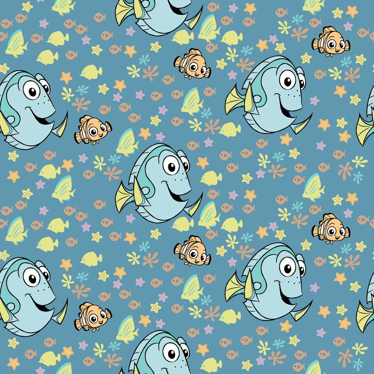 Disney Pixar Finding Nemo Swimming Fabric