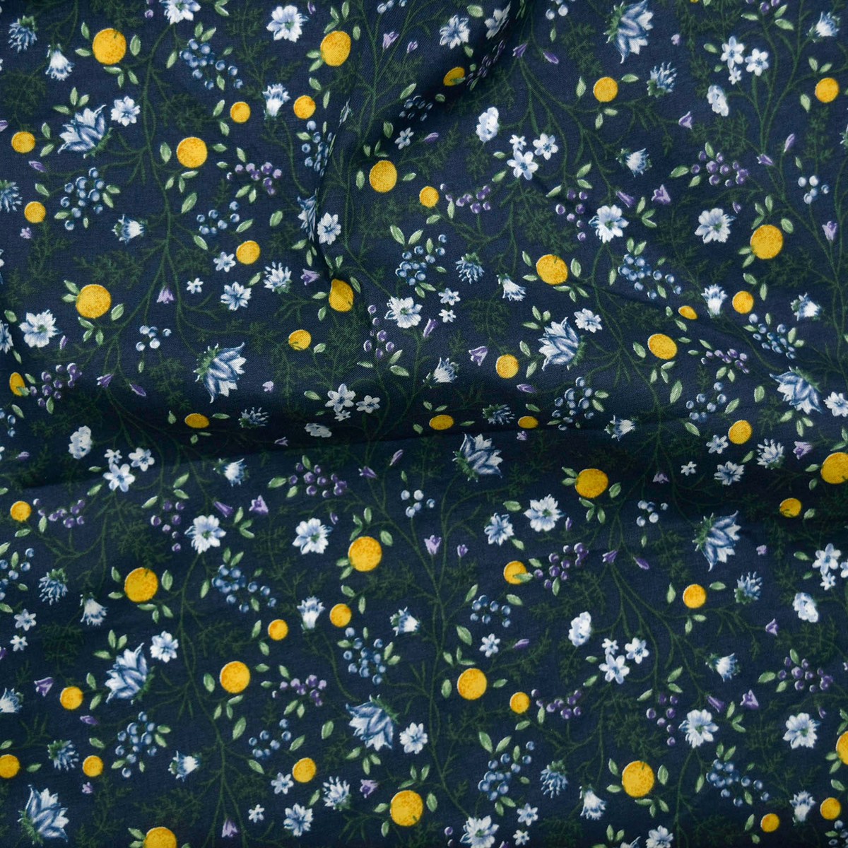 Flownny Berry Bloom Cotton Lawn – Grey NFA-1030-36