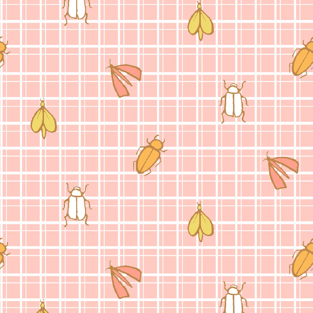 Grid Critters in Pink Fabric
