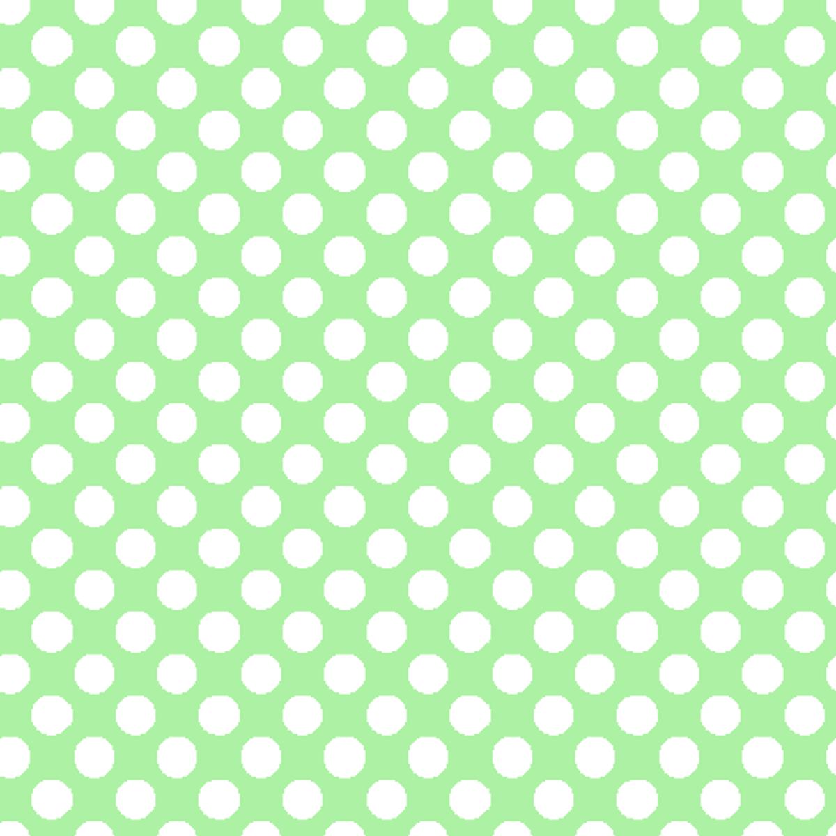 Mini Dots on Green Fabric