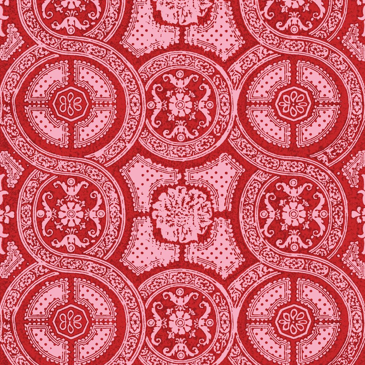 Romantic Sequence in Crimson Fabric