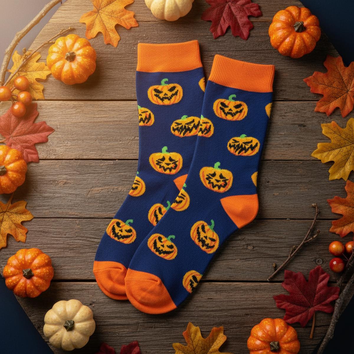 Chaussettes Citrouilles d’Halloween