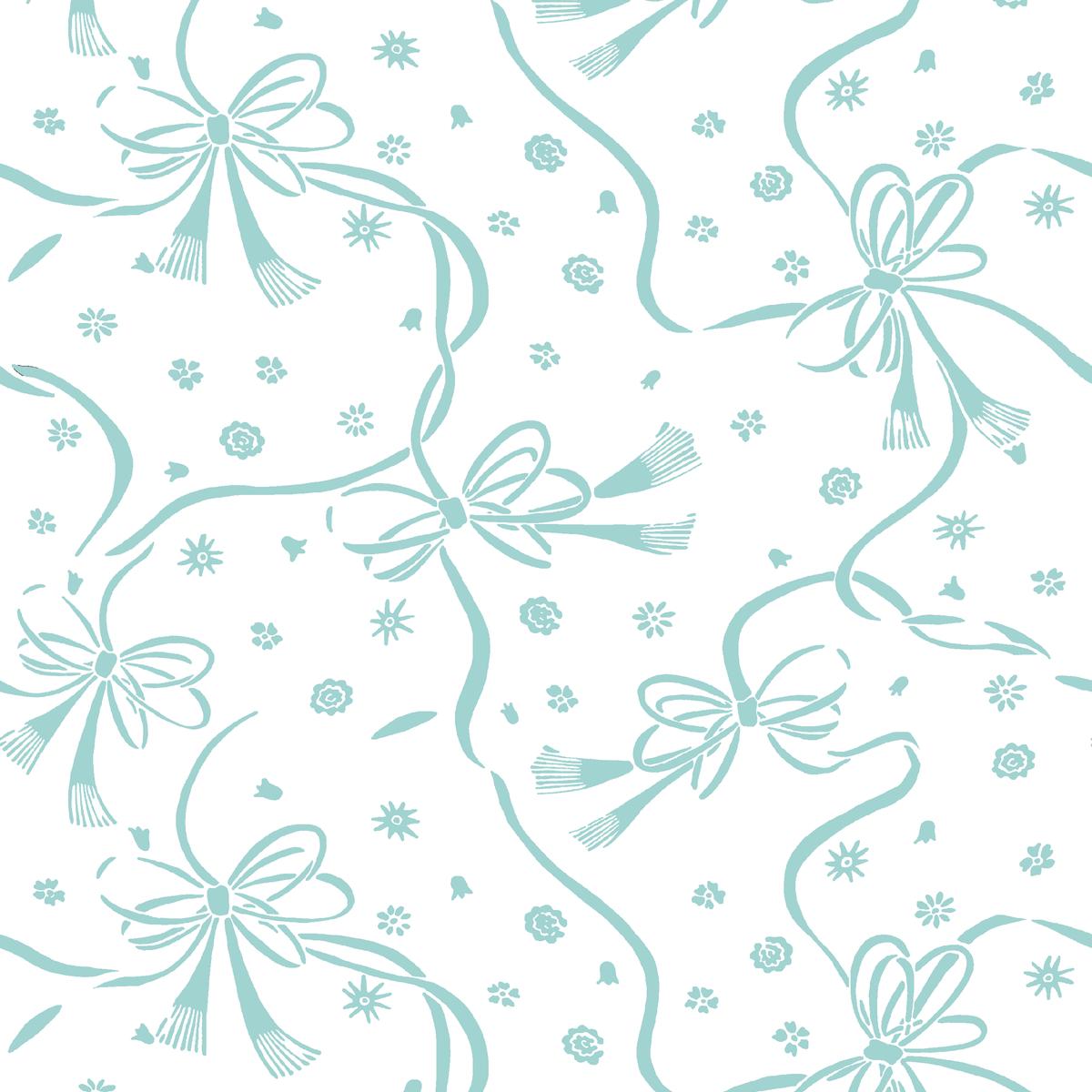 Festive Bow in Canal Fabric