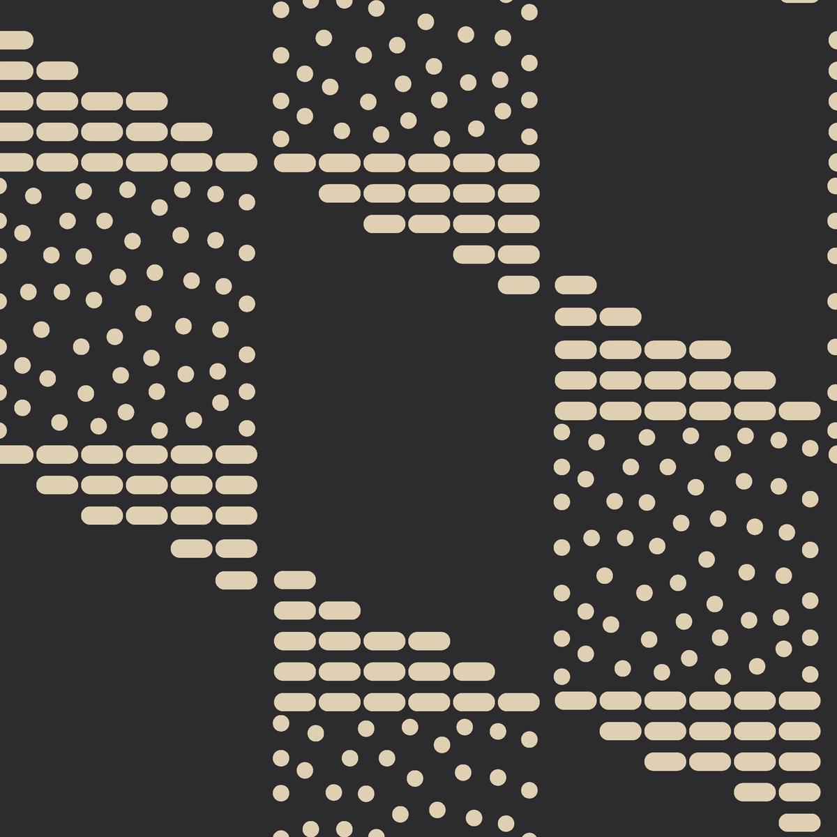 Fresh Diamond on Black Fabric