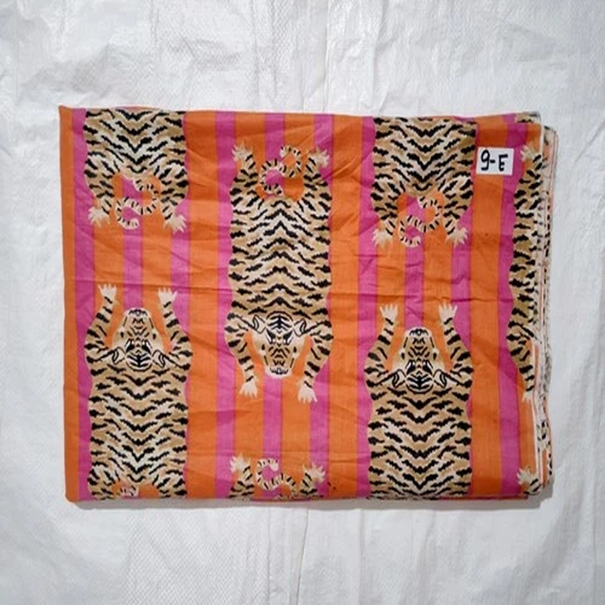 Indian Orange Tiger Cotton Dressmaking Sewing Running Crafts Cotton Fabric 5 YD