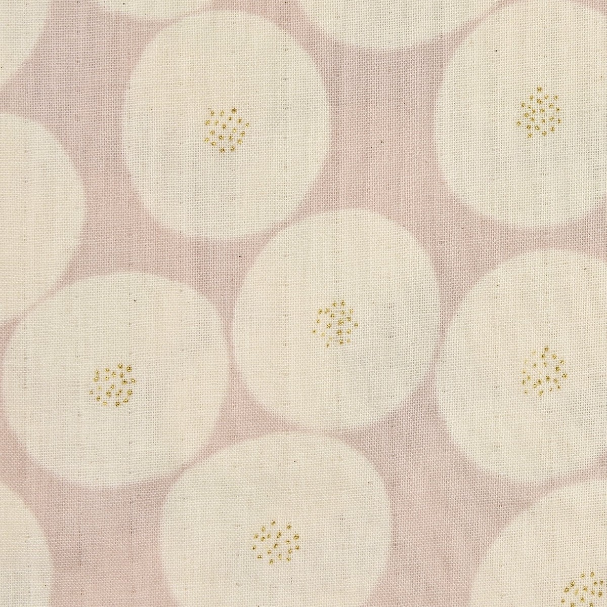 MUDDY WORKS Mini Anpan Cotton Double Gauze – Pink x White x Gold Glitter