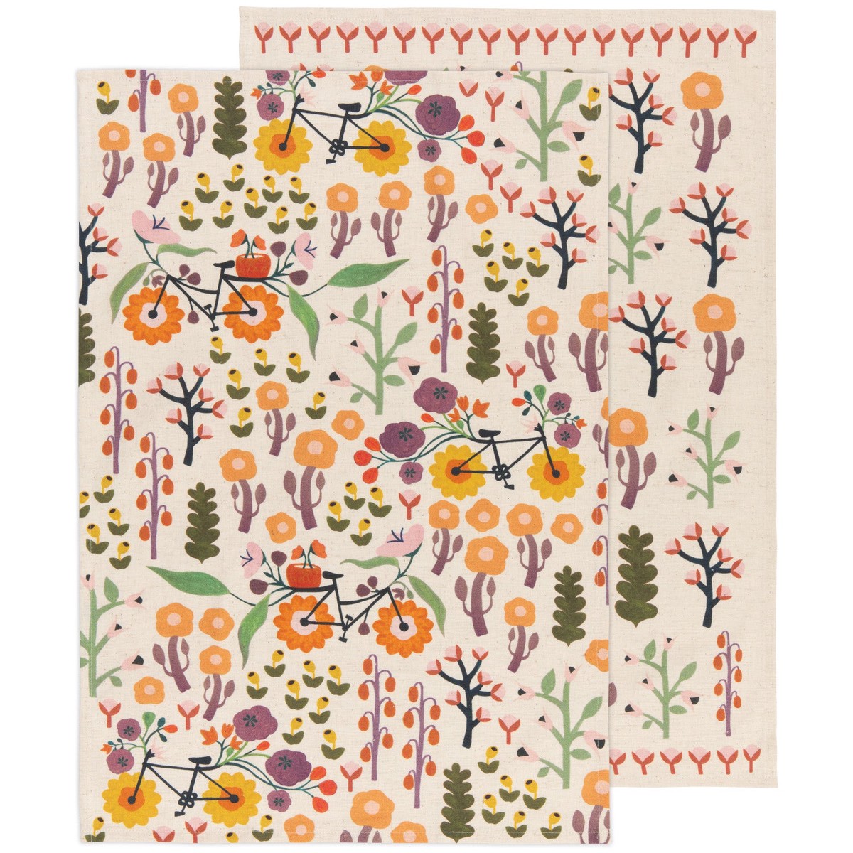 S/2 Petal Power Dishtowels
