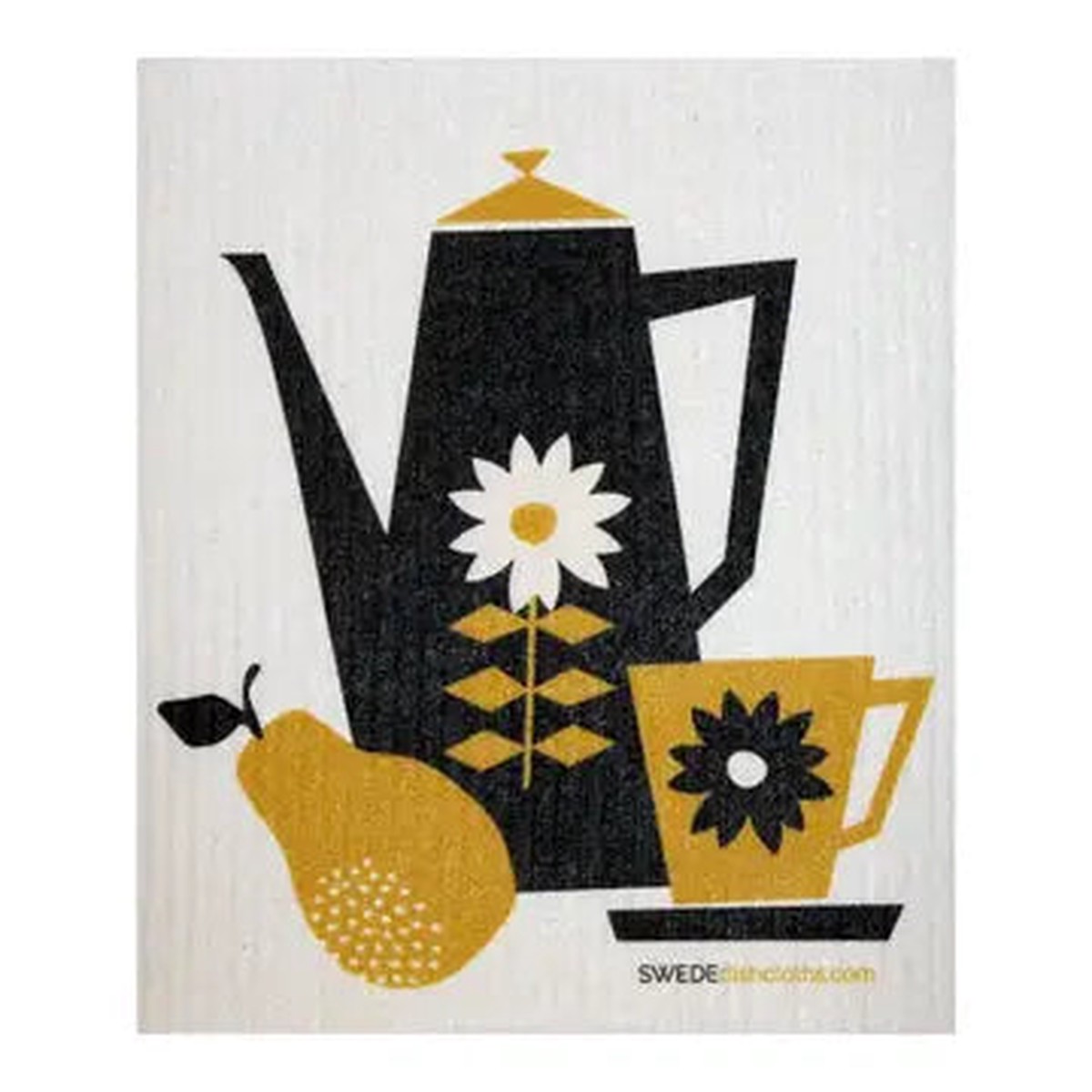 Swedish Dishcloth, Retro Coffee