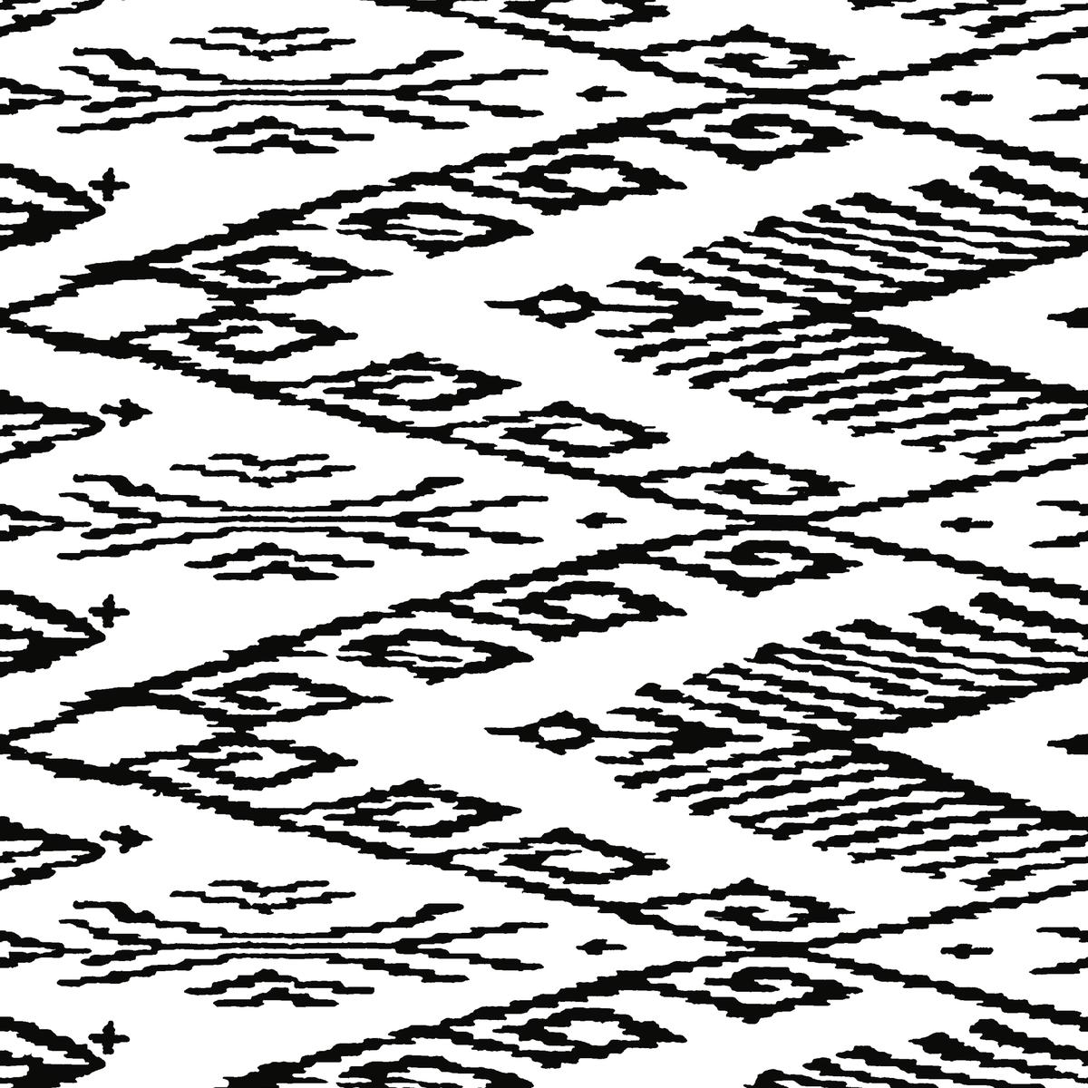 Tribal Aztec in Black White Fabric