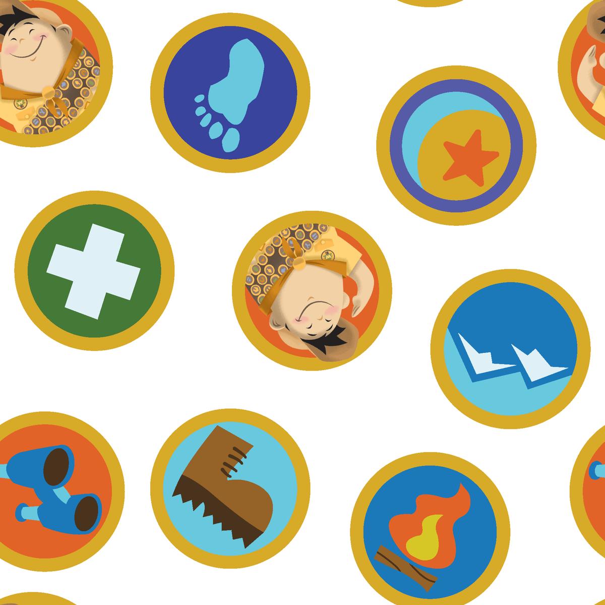 Disney Pixar Up Merit Badge Fabric