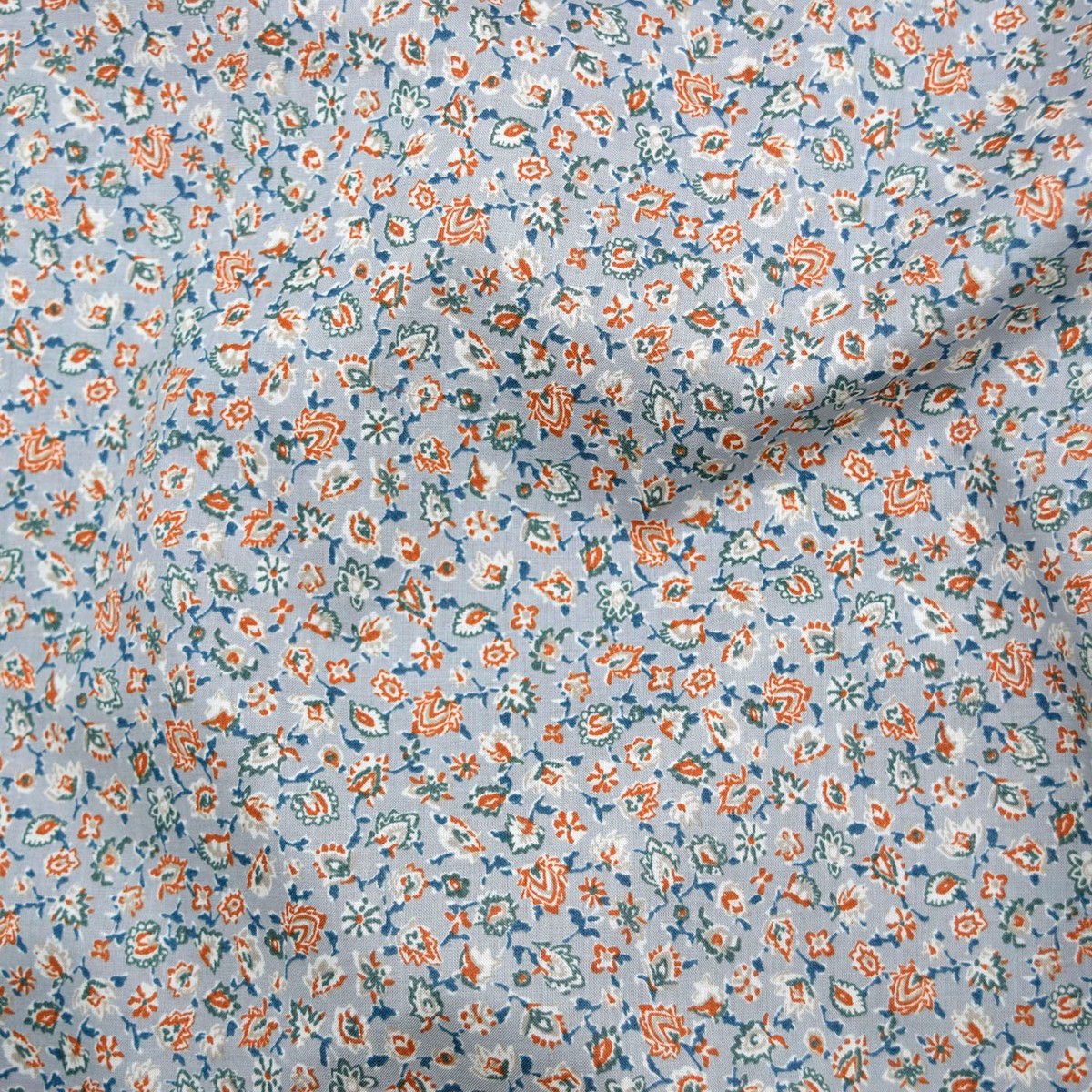 Flownny Paisley Flower Cotton Lawn – Light Grey NFA-1040-42