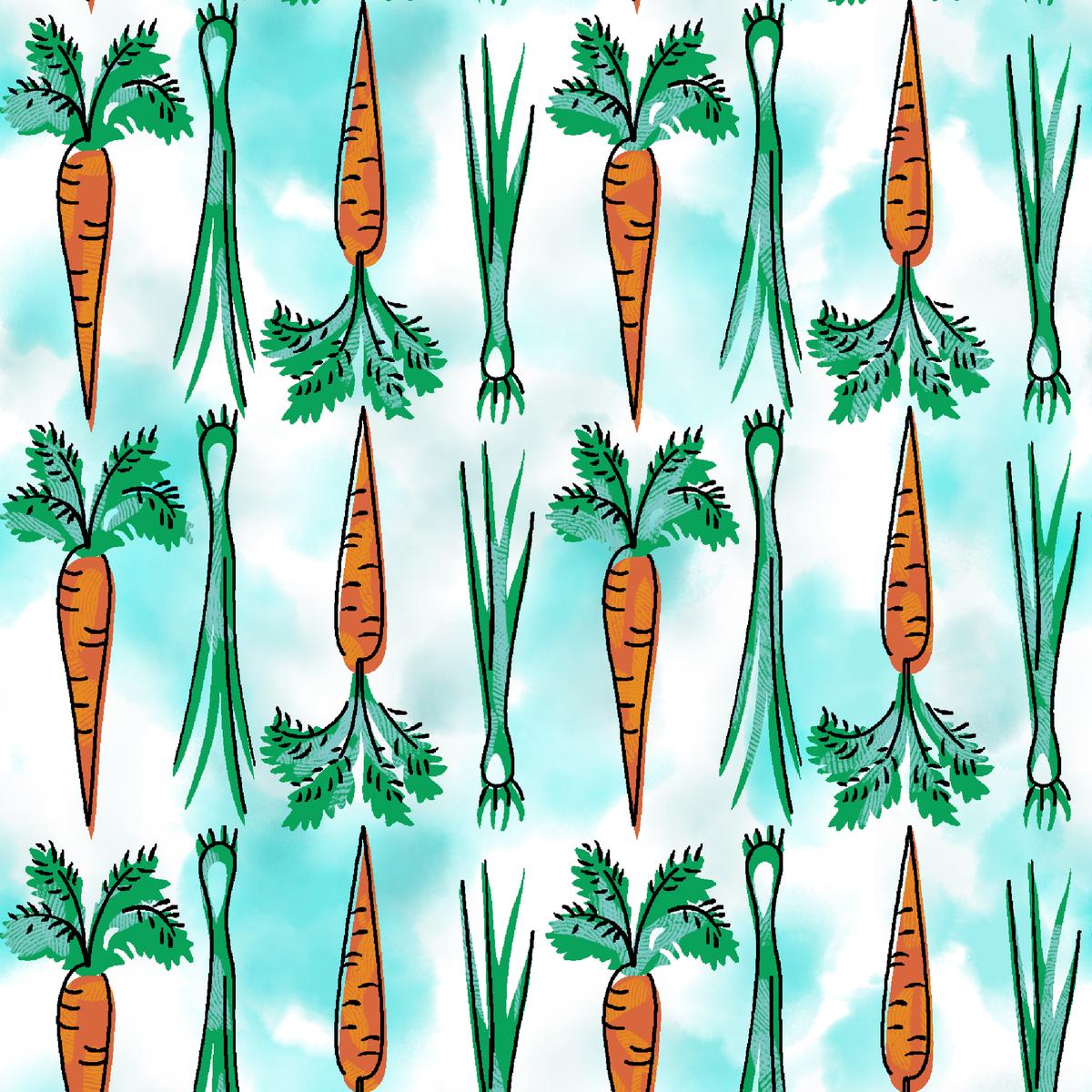 Garden Gathered – Playful Carrot Fabric