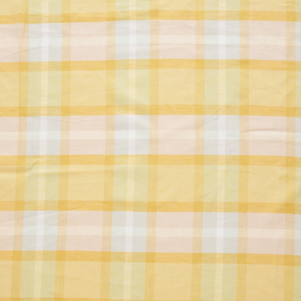 Madras Plaid Yarn Dyed Cotton Linen Lawn – Yellow