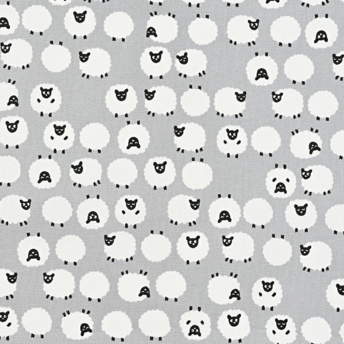 Simply Palette Sheep Prints Cotton Oxford – Light Grey YPA-69010-2