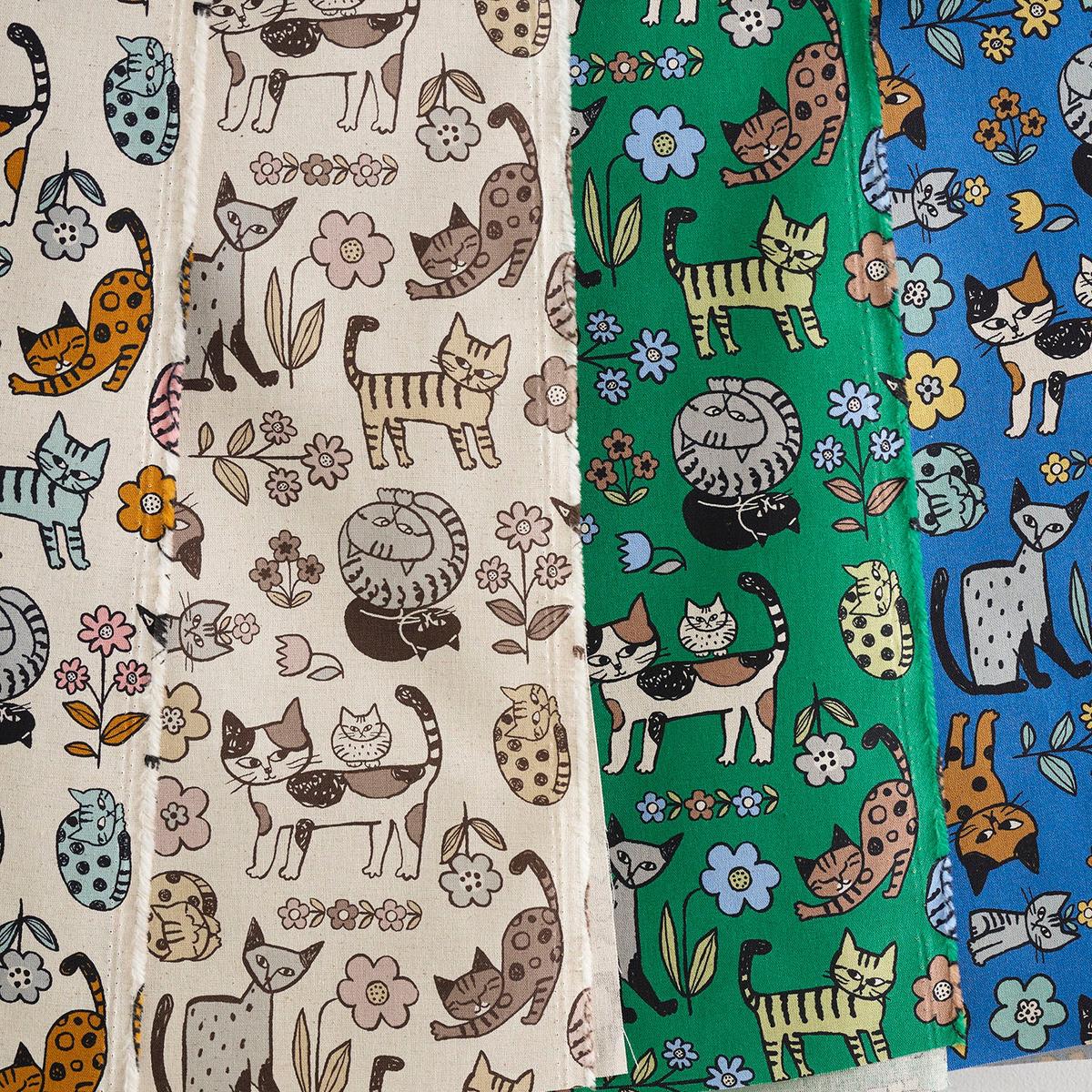 Scandinavian Style Cat Cotton Linen Canvas YGA-89070-1